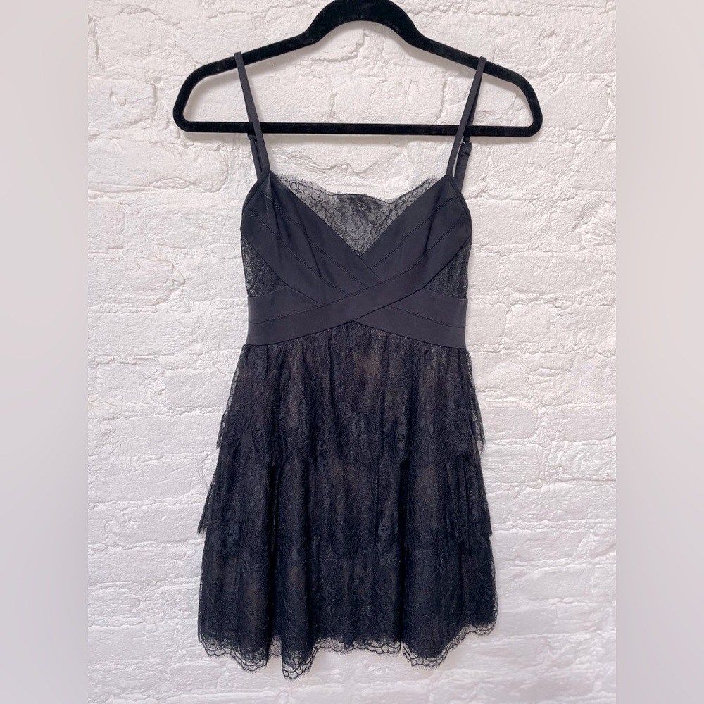 BCBG Max Azria , Josanna mini lace dress, low back, black size small